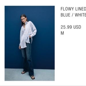 Zara oversized overshirt button up Size medium